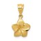 14K Yellow Gold Plumeria Floral Charm Pendant Jewelry 19mm x 11mm